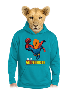 Táta superhrdina dětská mikina klokanka Hawaiian Blue