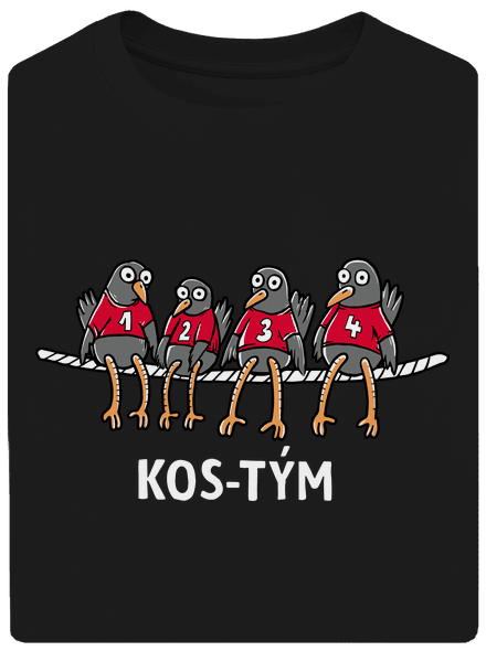 Kos-tým unisex tričko oversized Black