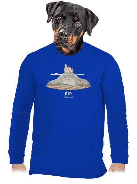Říp s osobností pánské dlouhý rukáv Royal Blue