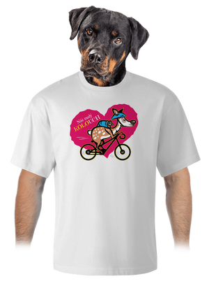 Kolouch na kole unisex tričko oversized White