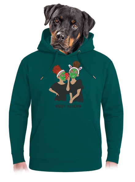 Best aliens unisex mikina premium Emerald Green