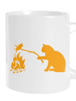 Kočka a myš velký hrnek White