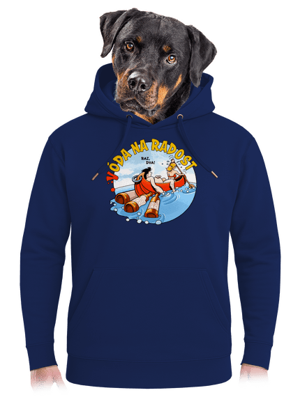 Vóda na radost unisex mikina premium Navy