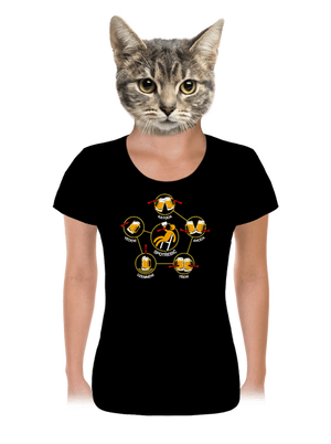 Pivní obvody dámské tričko Black