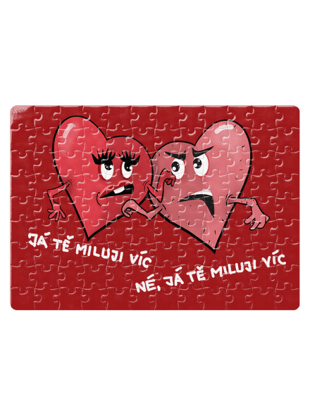 Srdíčka puzzle White