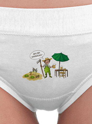 Jdu na zahrádku dámské kalhotky White