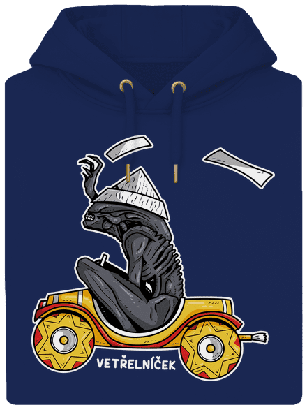 Vetřelníček unisex mikina premium Navy