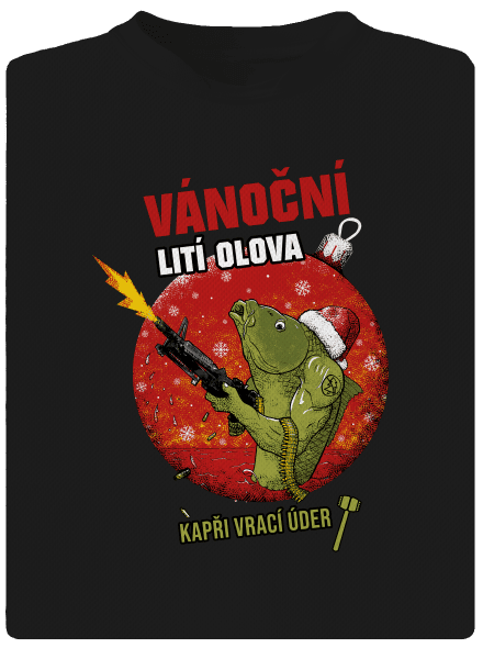 Vánoční lití olova dětské sportovní tričko Black