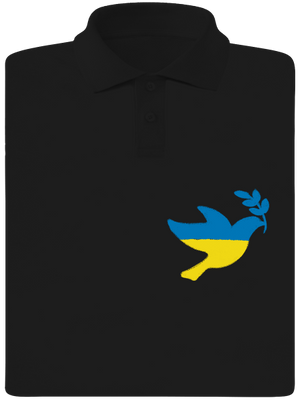 Ukrajina - Holubice obrys pánská polokošile Black