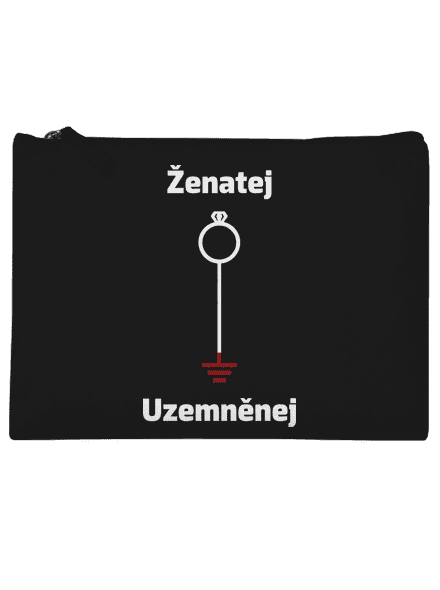 Ženatej a uzemněnej taštička Black