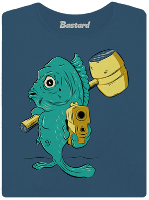 Poslední štědrovečerní dámské tričko premium Petrol Blue