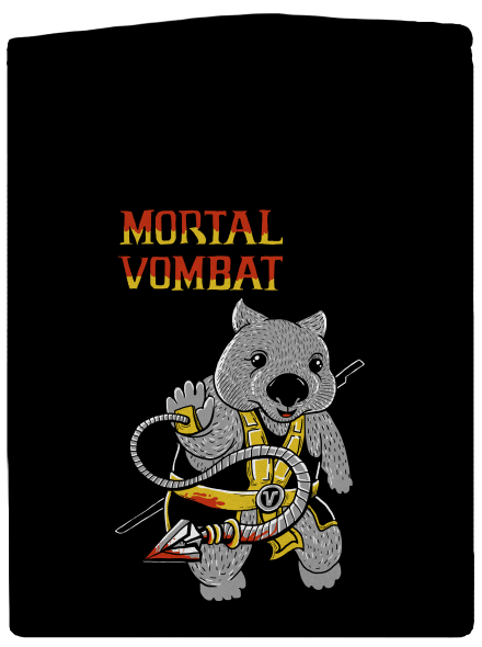 Mortal Vombat pánská mikina na zip Black