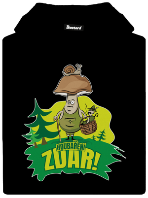 Houbaření zdar dámská mikina klokanka Black