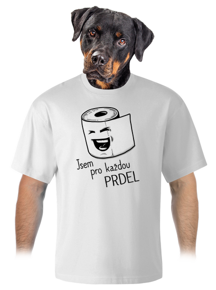 Prdel unisex tričko oversized White