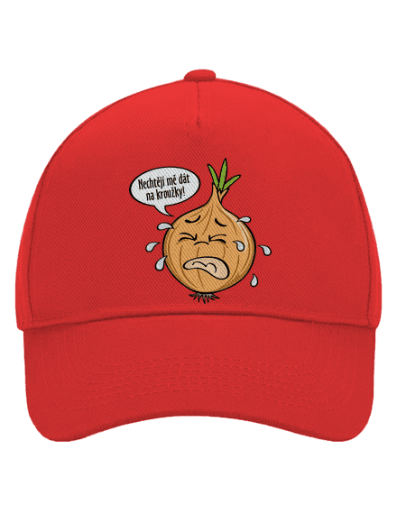 Cibule na kroužky kšiltovka baseballka Classic Red