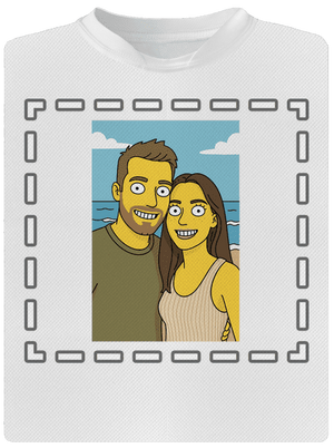 Simpsonovi z vlastní fotky pánské sportovní tričko White
