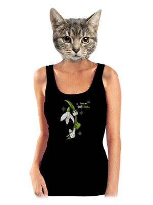 Sněženka a Tulipán dámské tílko klasické Black