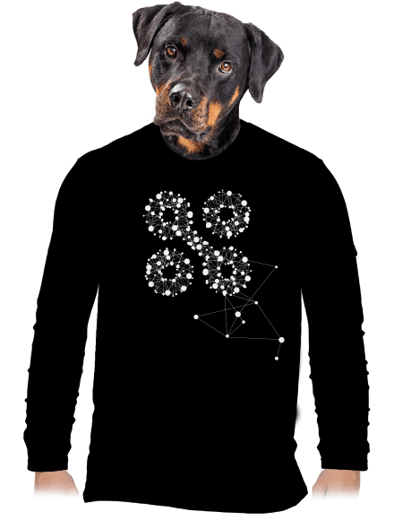 NYX Síť 15 let – bílý potisk pánské dlouhý rukáv Black