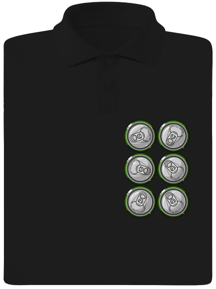 Sixpack pánská polokošile Black
