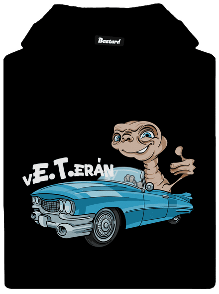 Veterán E.T. pánská mikina klokanka Black