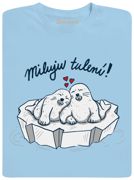 Miluju tulení dětské tričko Sky Blue