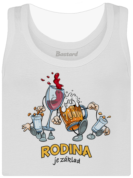Rodina je základ dámské tílko klasické White
