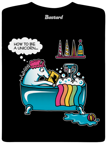 Jak se stát jednorožcem pánské dlouhý rukáv Black