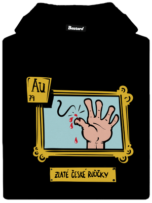 Zlaté české ručičky pánská mikina klokanka Black