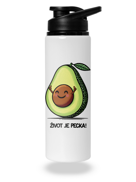 Život je pecka lahev na vodu White