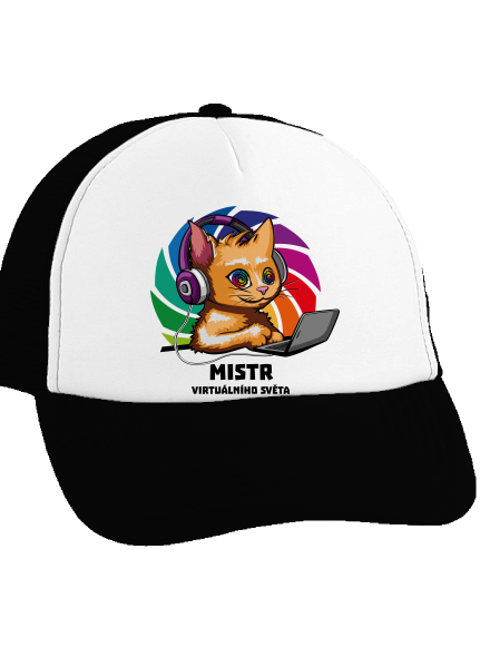 Mistr virtuálního světa kšiltovka truckerka Black cap