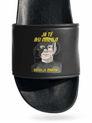 Zamilovaný Borg pantofle Black