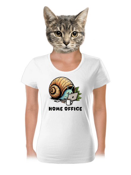 Šnekův home office dámské tričko White