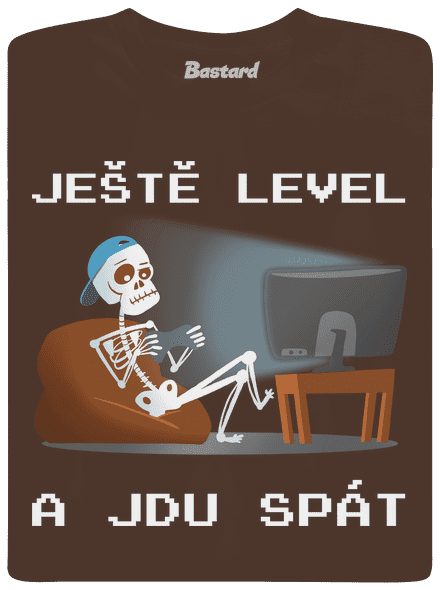 Ještě level pánské tričko Brown