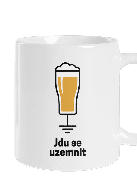 Jdu se uzemnit klasický hrnek White