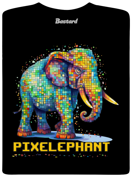 Pixelephant pánské tričko Black