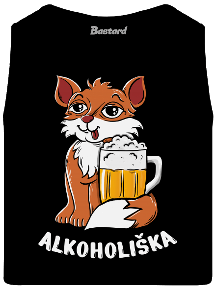 Pivní Alkoholiška pánské tílko Black