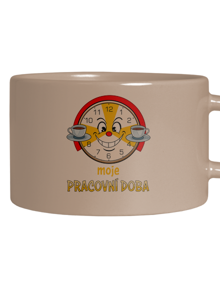 Pracovní doba hrnek makronka Brown Macaron