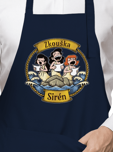 Zkouška sirén zástěra Navy