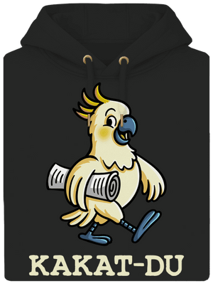 Kakat-du unisex mikina premium Dark Black