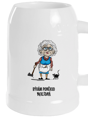 Neklidná - vlastní text půllitr White