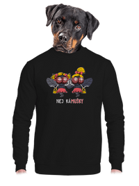 unisex mikina bez kapuce