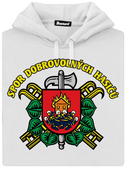 Spor dobrovolných hasičů dámská mikina klokanka White