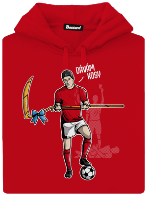 Dávám kosy pánská mikina klokanka Red