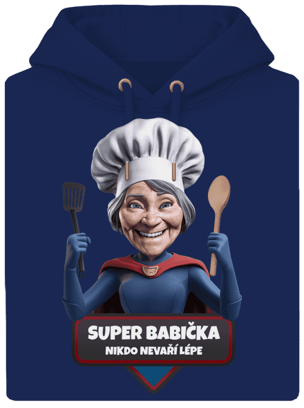 Super babička unisex mikina premium Navy