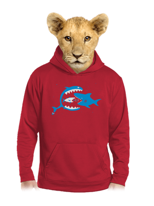 Rybky dětská mikina klokanka Fire Red