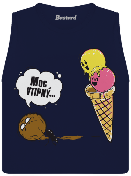 Moc vtipný dámské tílko volné Navy
