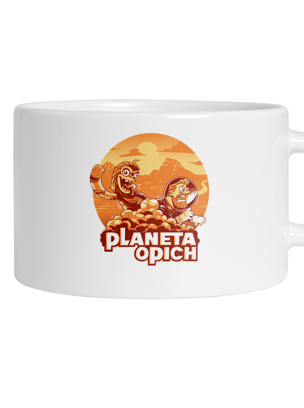 Planeta opich hrnek makronka White