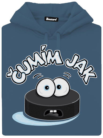 Čumím jak puk dámská mikina klokanka Denim