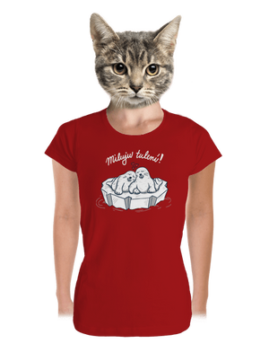 Miluju tulení dámské tričko premium Red Mal