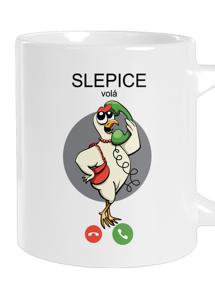 Slepice volá velký hrnek White